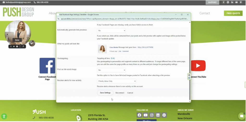 connect your social media accounts